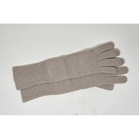 M.I.L.A. 100% Cashmere Gloves One Size Beige Quiet Luxury Classic Soft Neutral - Picture 1 of 4